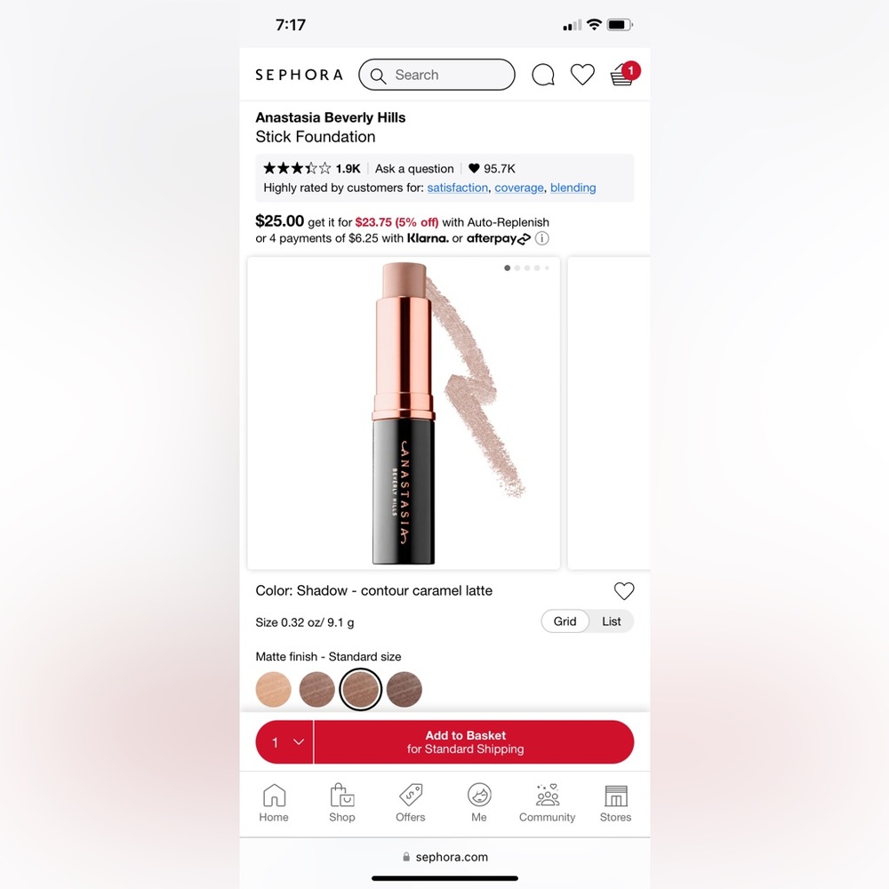 Anastasia Beverly Hills Stick Foundation